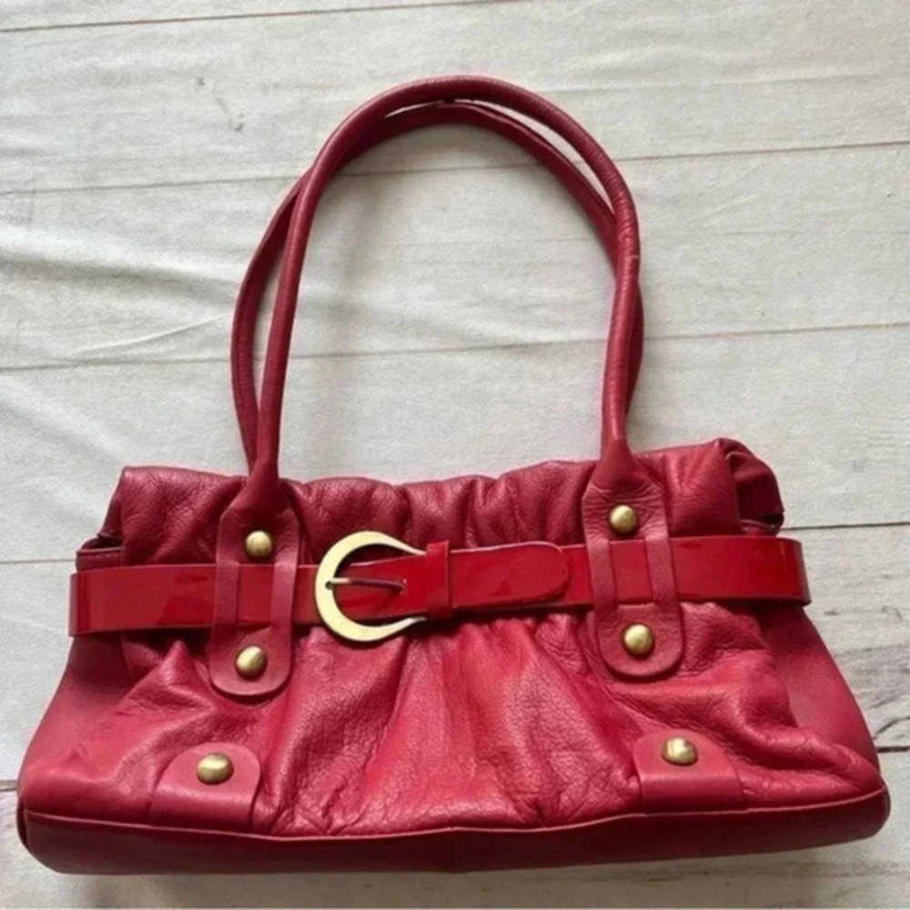 Michael Rome Genuine leather Red Shoulder bag purse
